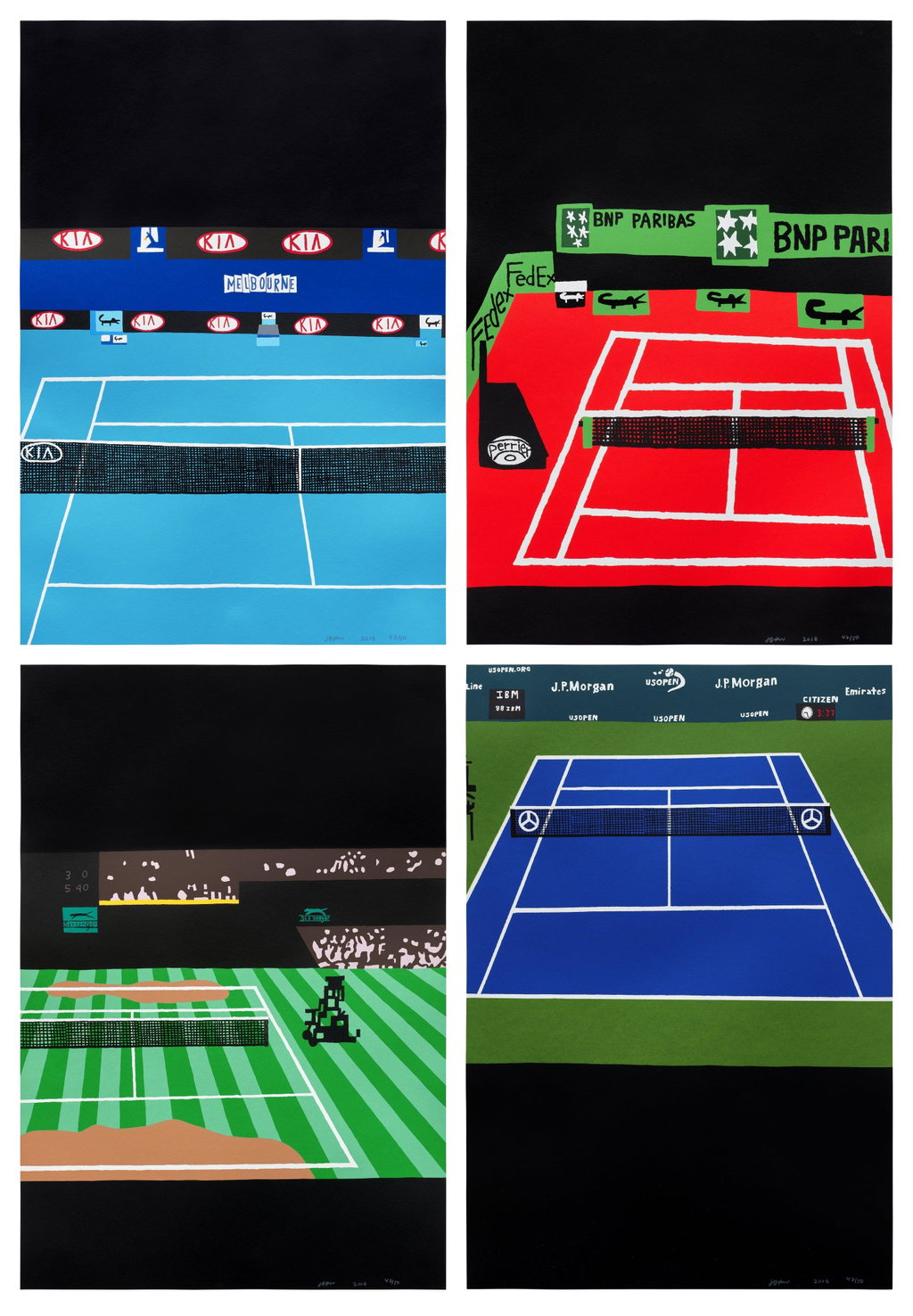 Four Majors by Jonas Wood sold for $156,500. Image courtesy of Phillips