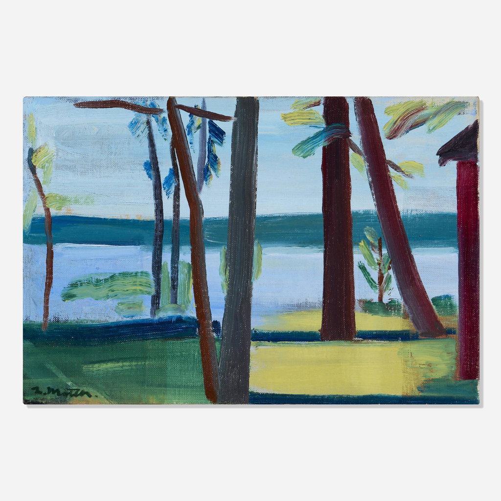 Maine Landscape, Skowhegan by Louisa Matthiasdottir sold for $20,500. Image courtesy of Rago