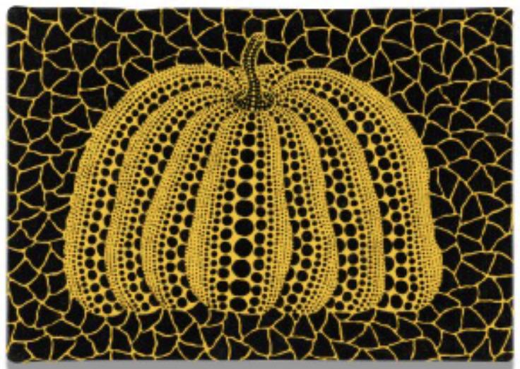 Pumpkin (FPZ) by Yayoi Kusama sold for $427,400.
Image courtesy of SBI Art Auction Co.