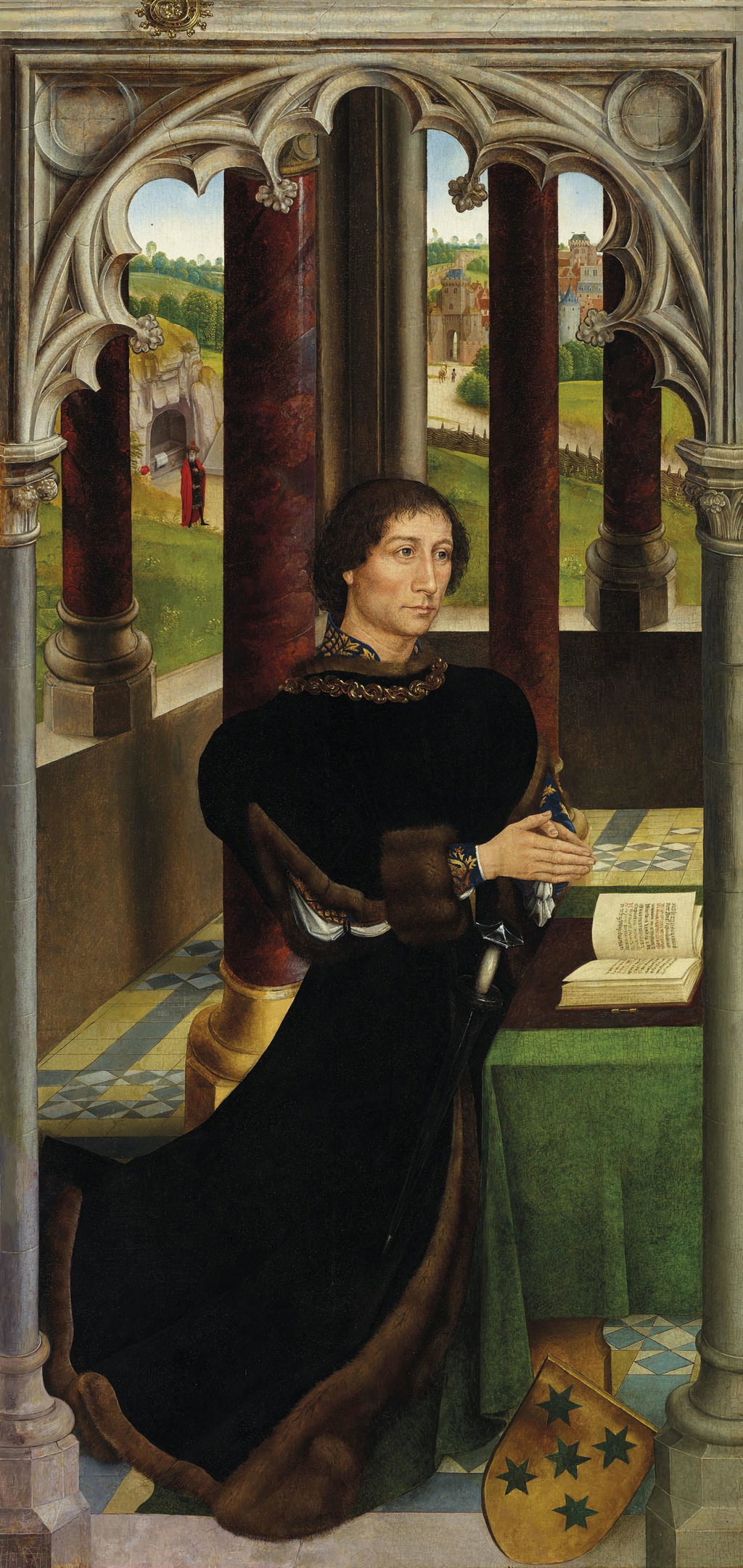 The Wing Of A Triptych: Portrait Of A Member Of The De Rojas Family, Kneeling, Full-length (Undated). Sold for $47,600 in 1961. Image courtesy of Sotheby's