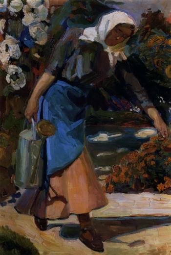 In the garden (Undated). Sold for $174,000 in 2002. Image courtesy of Sotheby's
