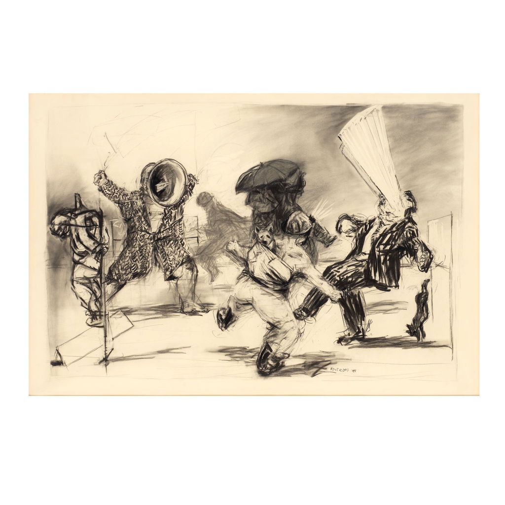 Negotiations minuet by William Kentridge sold for $560,300. Image courtesy of Bonhams