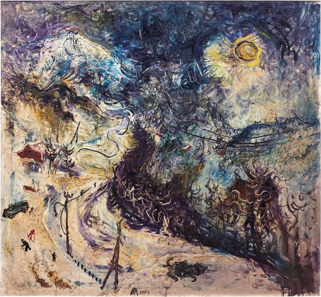 Skiing 滑雪. Image courtesy of Sotheby's