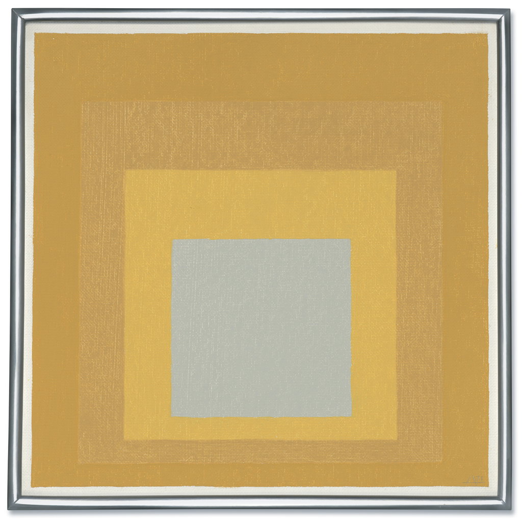 Study for Homage to the Square: Not Looking by Josef Albers estimated at $280,100 (low) to $392,200 (high). Image courtesy of Christie's