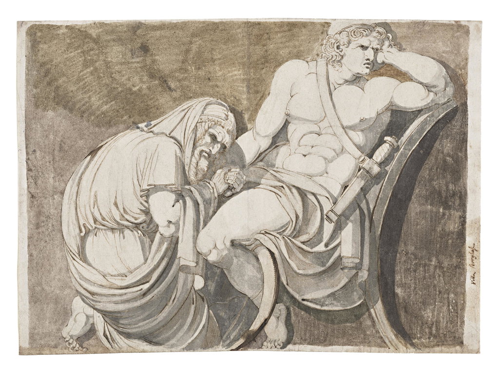 King Priam Begging Achilles for the Body of Hector. Image courtesy of Christie's
