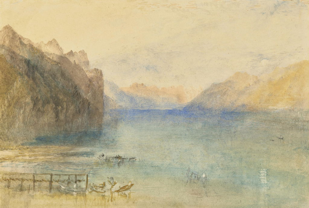 Lake Brienz, with the setting Moon. Image courtesy of Christie's