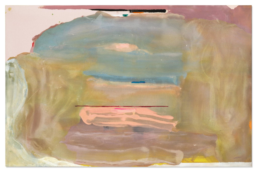 Ocean End by Helen Frankenthaler estimated at $1.5m (low) to $2m (high). Image courtesy of Sotheby's