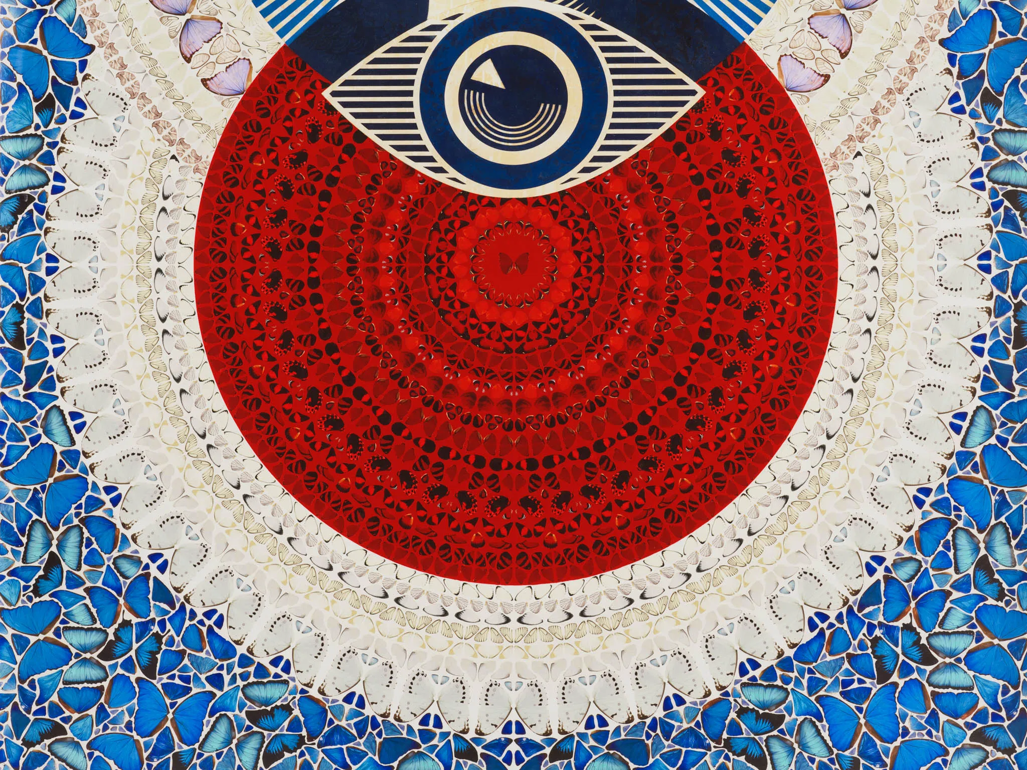 Third Eye Butterfly Mandala (Blue) (Small) image #3