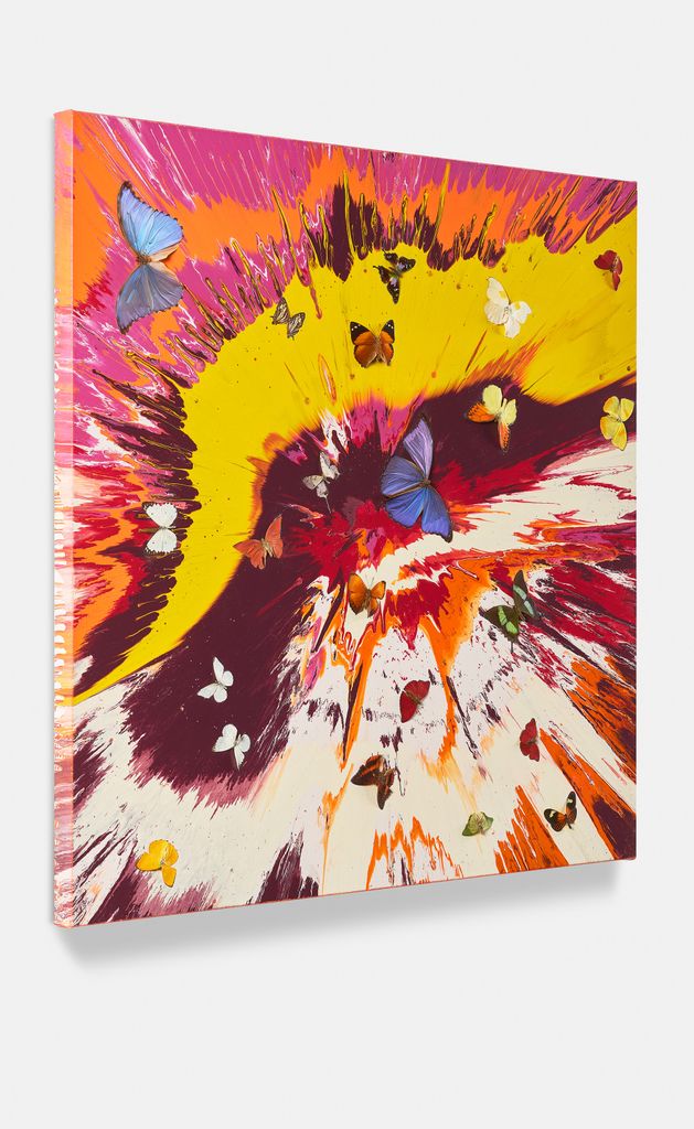 Beautiful Tiger's Eye, Lion's Heart Painting (with Butterflies) 2