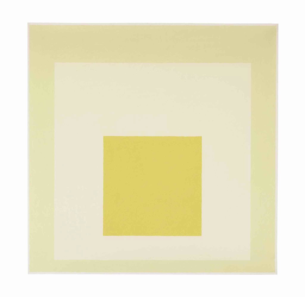 Homage to the Square: White Nimbus (1964). Sold for $2.21m in 2012. Image courtesy of Christie's