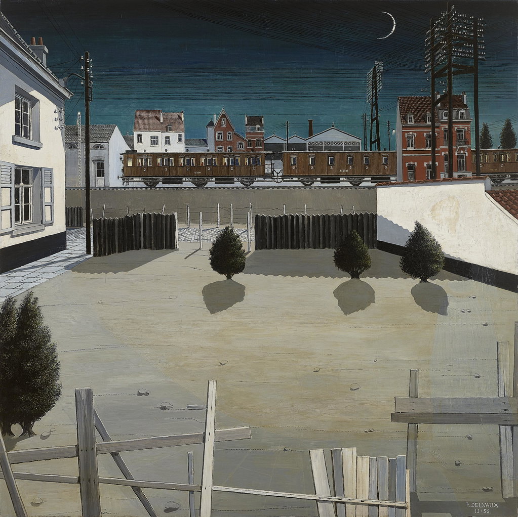 Faubourg by Paul Delvaux estimated at $510,000 (low) to $764,900 (high). Image courtesy of Christie's