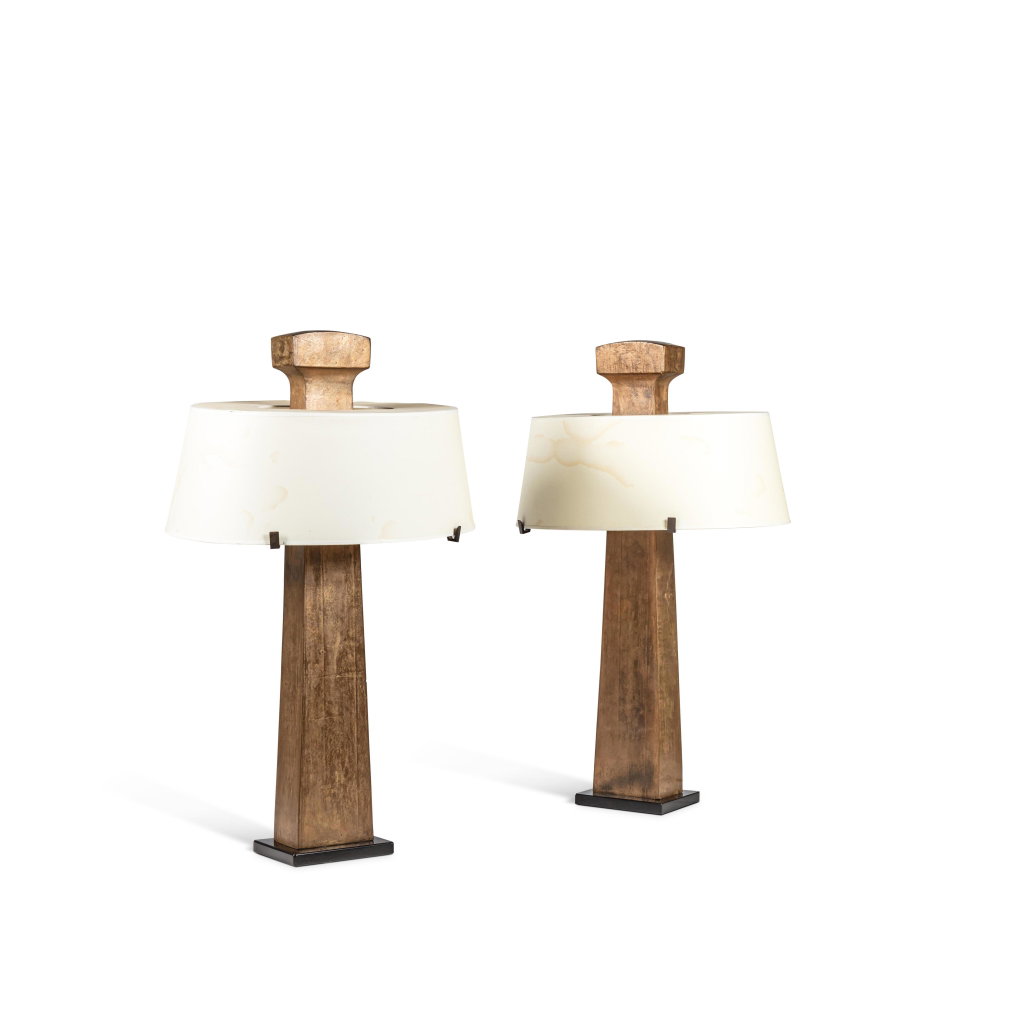 Pair of Patmos lamps by Herve van der Straeten sold for $35,700 (924% above estimate). Image courtesy of Sotheby's