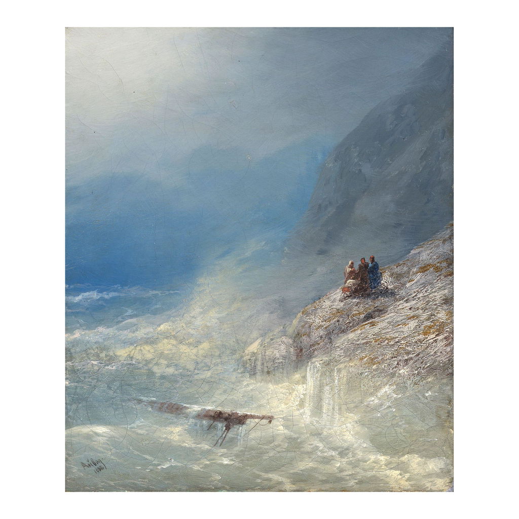 Seascape by Ivan Konstantinovich Aivazovsky estimated at $202,300 (low) to $242,700 (high). Image courtesy of Bonhams