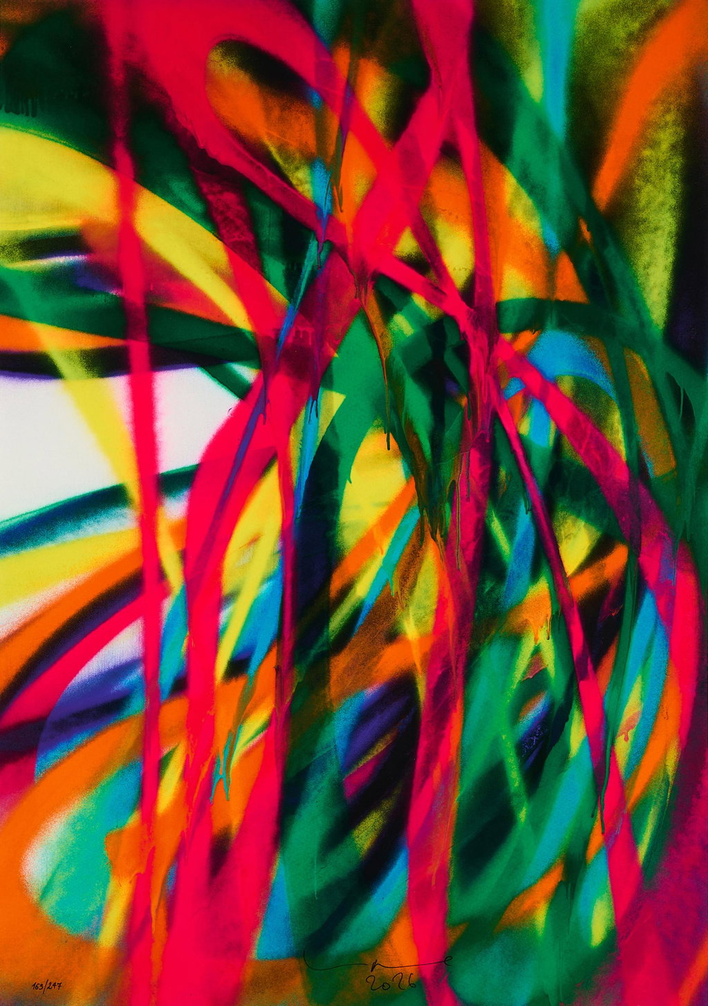 Untitled by Katharina Grosse sold for $6,602. Image courtesy of Van Ham Kunstauktionen