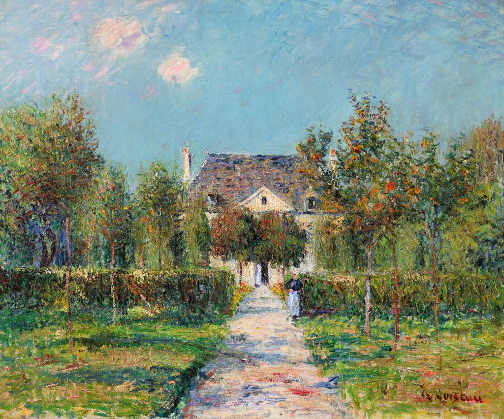 L'hôtel de Mademoiselle Ernestine, Saint-Jouin (Finistère) ou Le verger de Mademoiselle Ernestine, Saint-Jouin (1908). Sold for $774,000 in 2021. Image courtesy of Christie's