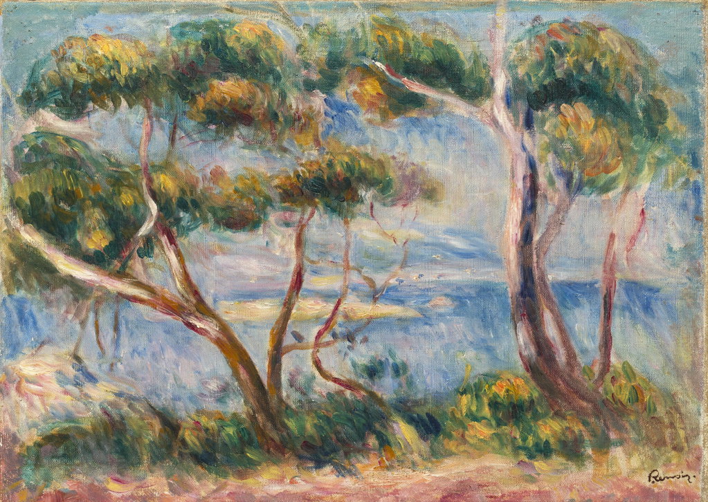Cap d'Antibes by Pierre-Auguste Renoir estimated at $392,200 (low) to $616,300 (high). Image courtesy of Christie's