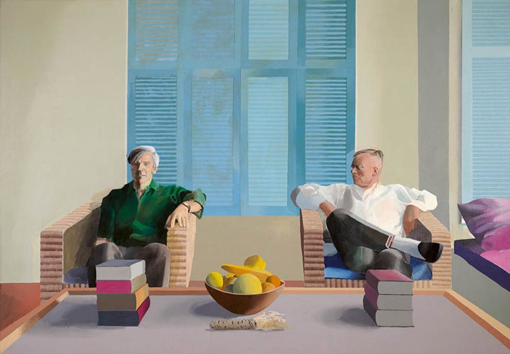 Christopher Isherwood and Don Bachardy by David Hockney estimated at $50m.
Image courtesy of Christie's