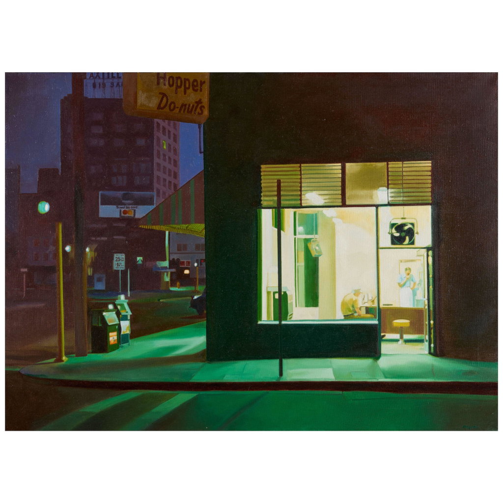 Hopper Donuts by John Register sold for $152,900. Image courtesy of Bonhams