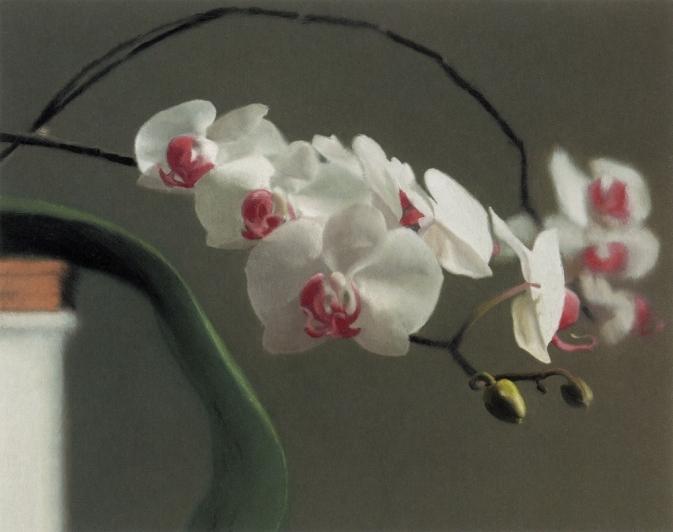 Orchid II by Gerhard Richter sold for $57,100. Image courtesy of Christie's