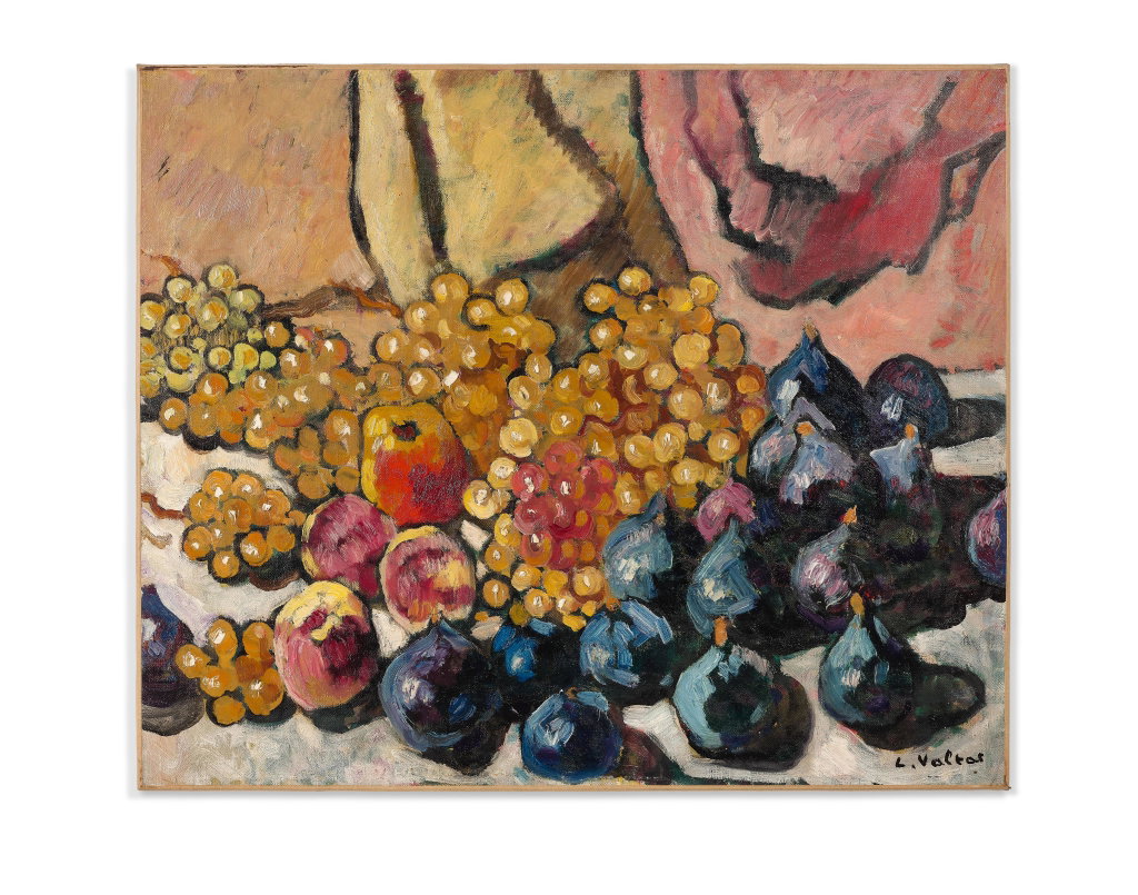 Grapes, figs and peaches by Louis Valtat sold for $38,500. Image courtesy of Artcurial
