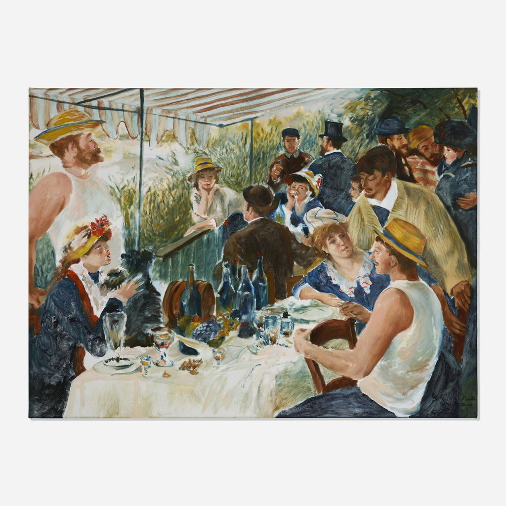 Renoir (Luncheon of the Boating Party) by Mark Tansey sold for $76,800. Image courtesy of Rago