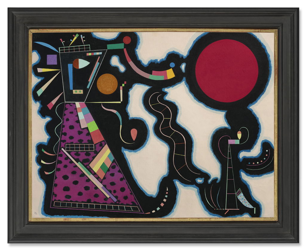 Le rond rouge by Wassily Kandinsky estimated at $14.23m (low) to $21.01m (high). Image courtesy of Christie's