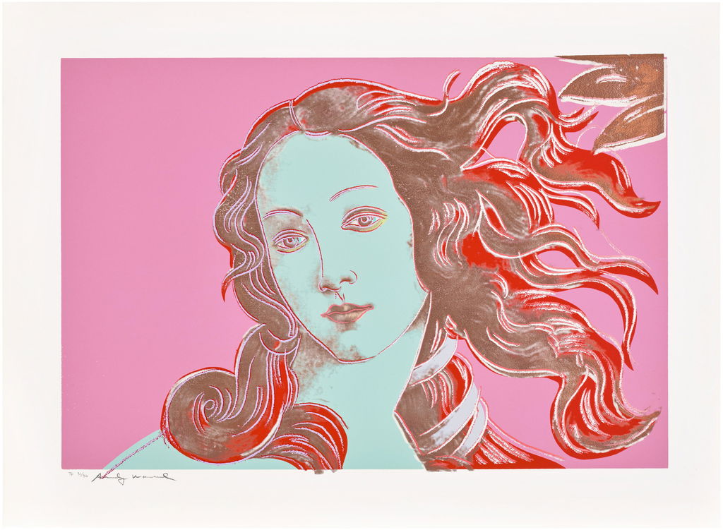 Details of Renaissance Paintings (Sandro Botticelli, Birth of Venus, 1482) by Andy Warhol sold for $316,800.
Image courtesy of Phillips