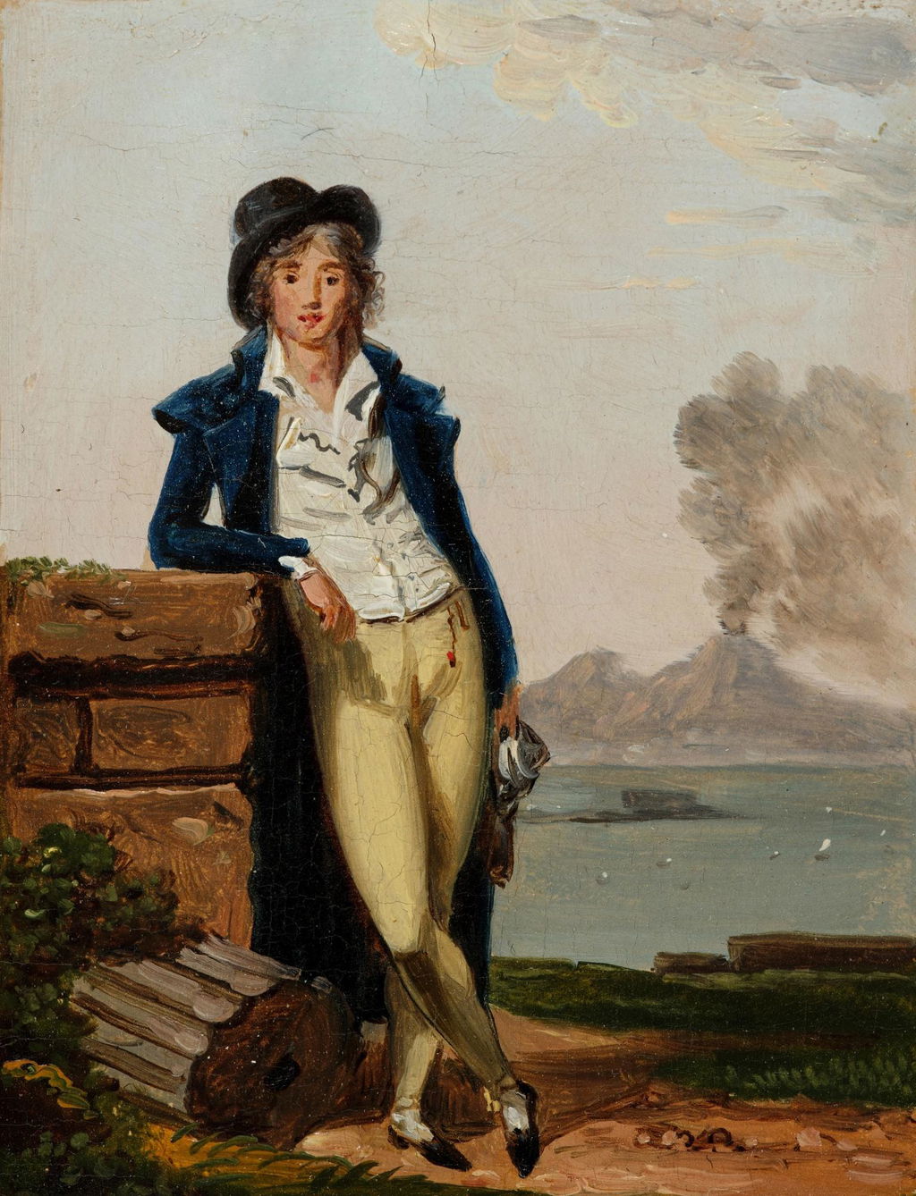 Portrait of a Young Man with Mount Vesuvius Beyond. Image courtesy of Sotheby's