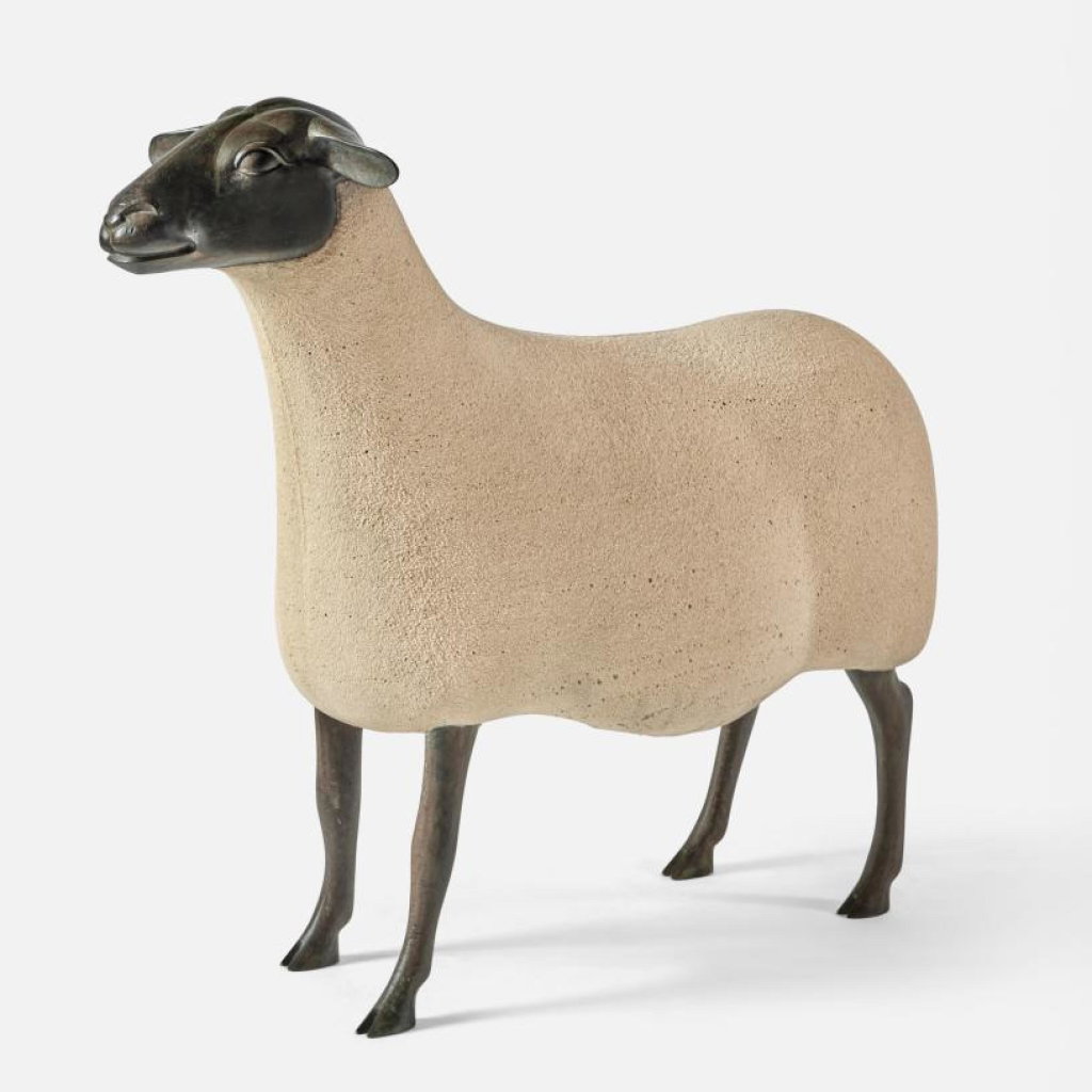 Mouton Transhumant by François-Xavier Lalanne sold for $576,000. Image courtesy of Sotheby's