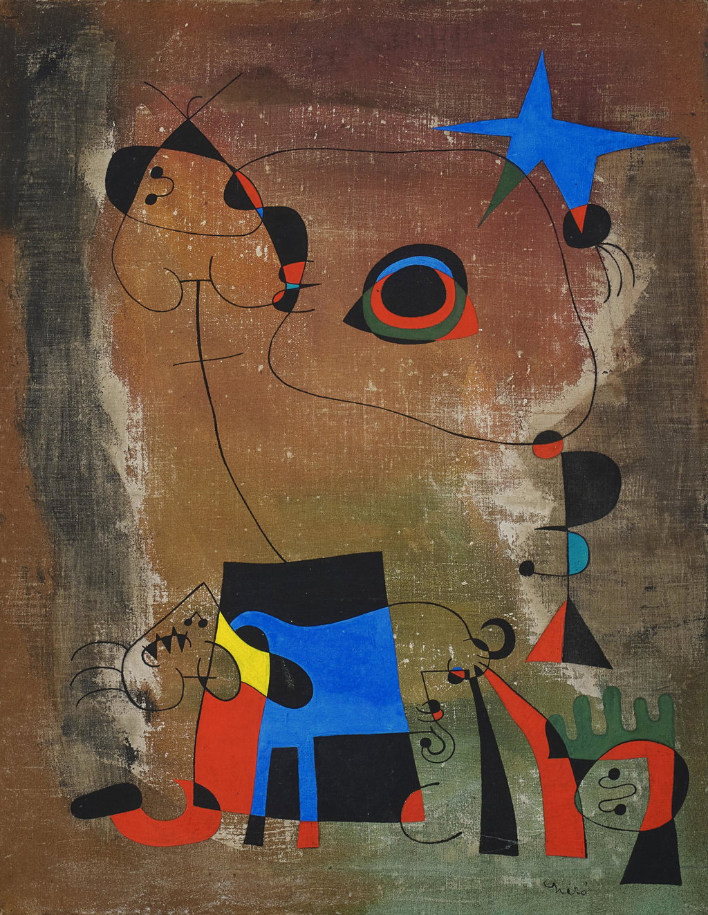 Peinture by Joan Miro sold for $6.42m. Image courtesy of Christie's