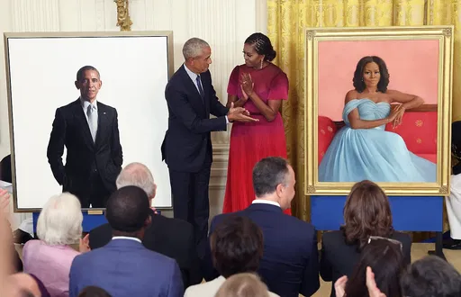 Trump repositions Obama portrait to secluded stairwell