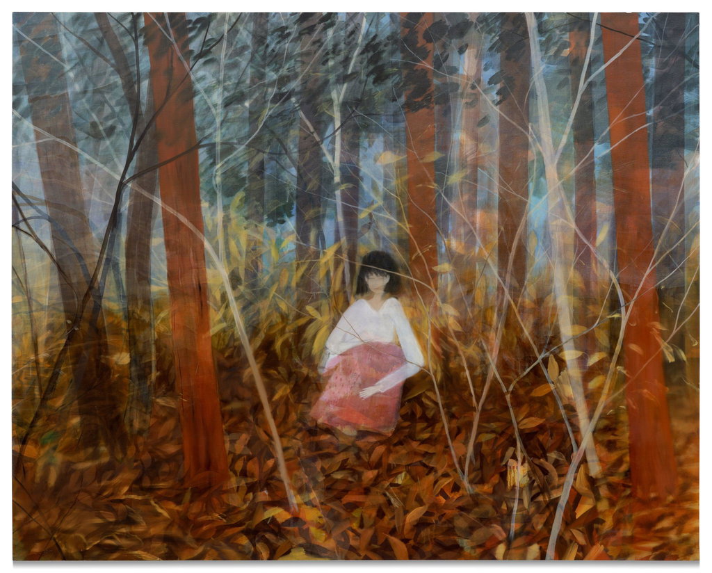 Leaves carpet by Yu Nishimura sold for $998,400 (732% above estimate). Image courtesy of Sotheby's