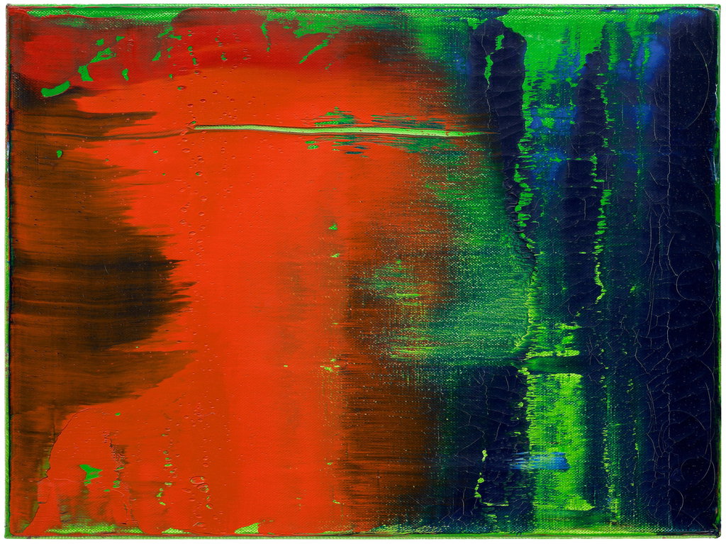 Green-Blue-Red by Gerhard Richter estimated at $265,300 (low) to $398,000 (high). Image courtesy of Phillips