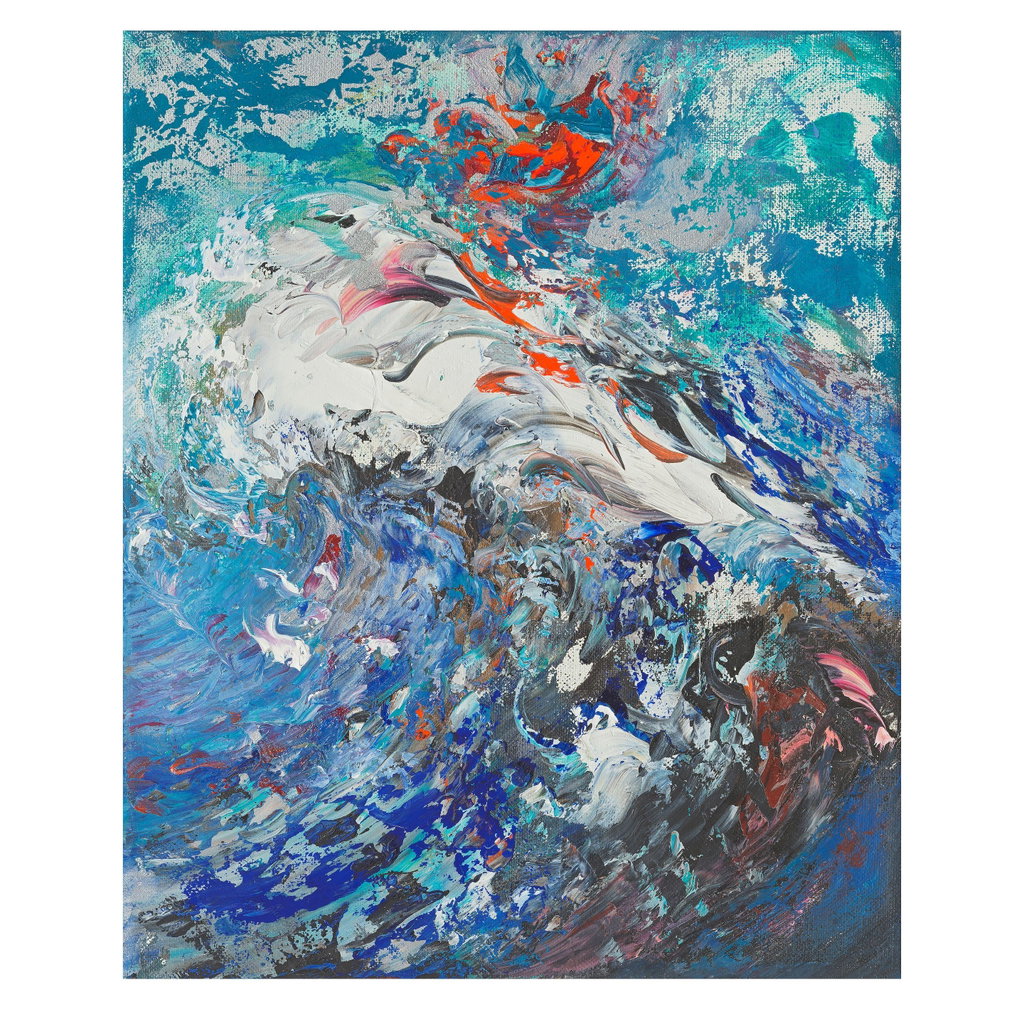 Wave at Sunrise by Maggi Hambling sold for $23,900. Image courtesy of Bonhams