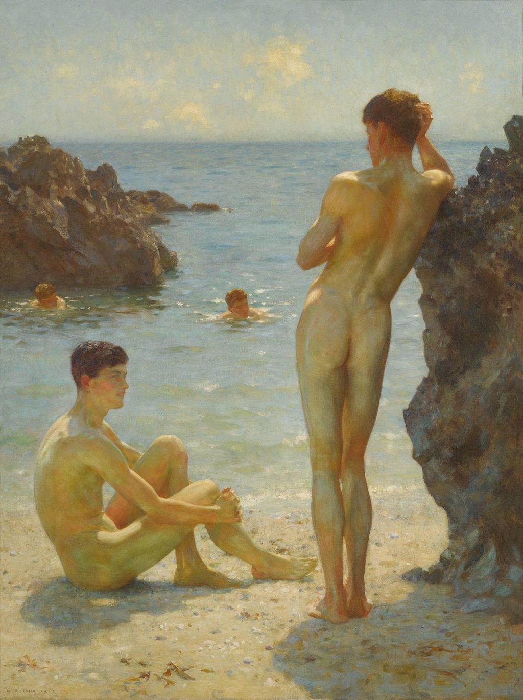 Lovers of the Sun by Henry Scott Tuke sold for $372,000.
Image courtesy of Sotheby's