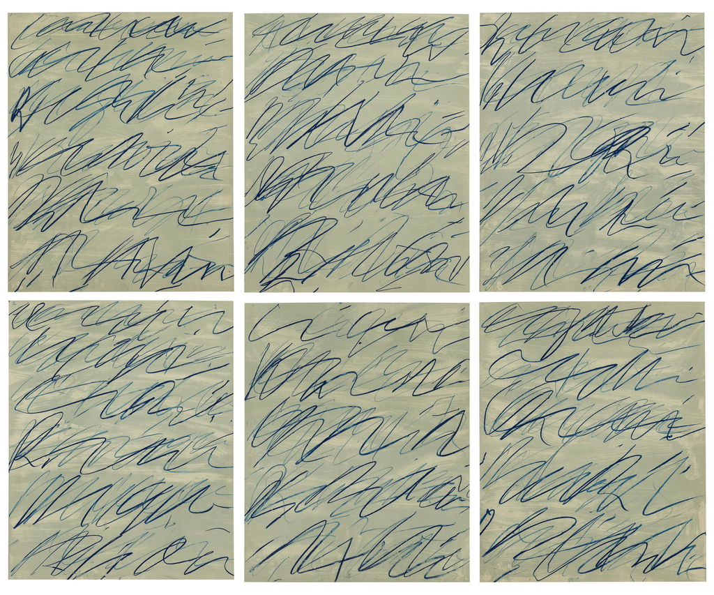 Roman Notes by Cy Twombly sold for $1.1m. Image courtesy of Christie's