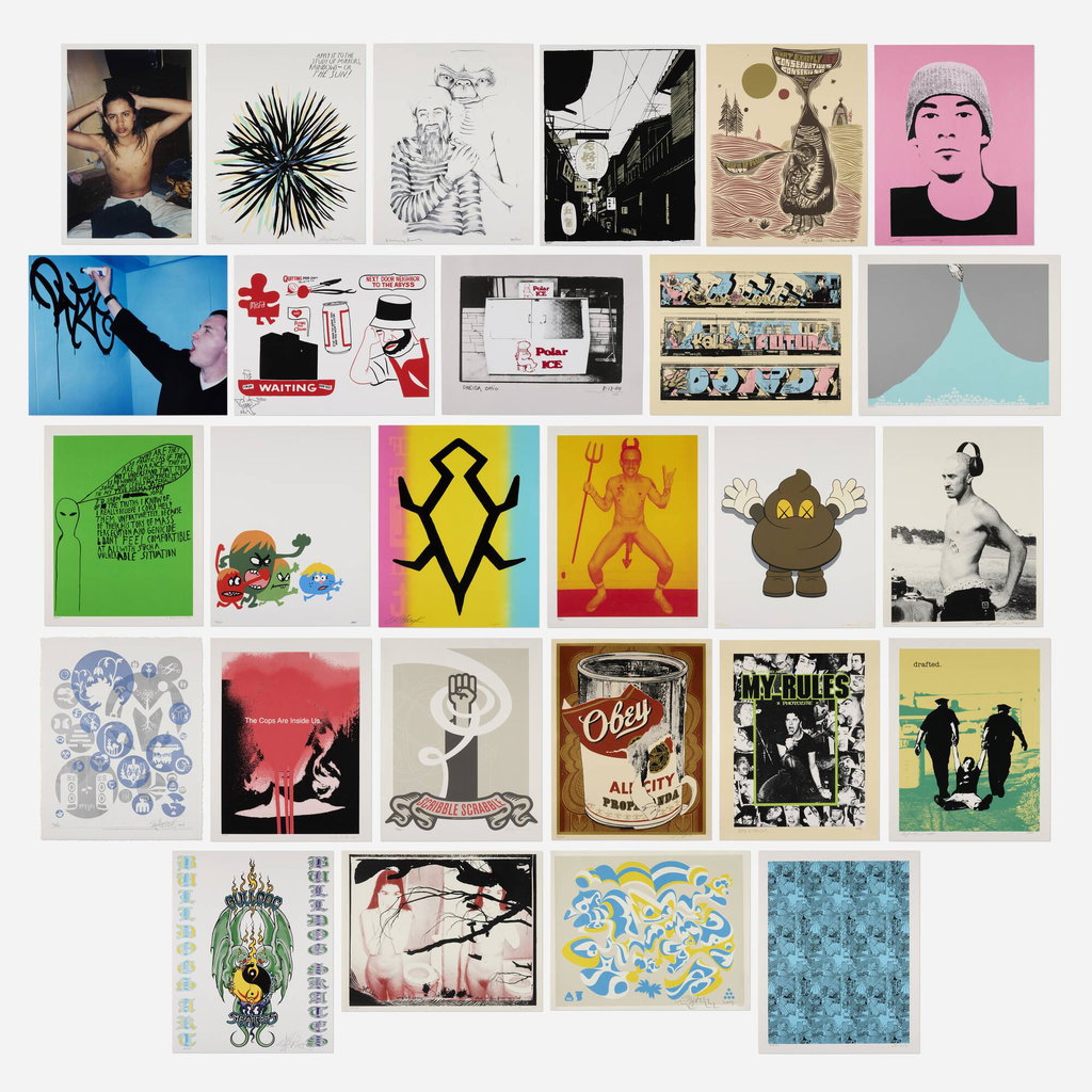 The Beautiful Losers Portfolio and Catalog (two-box set) by Various Artists sold for $10,900. Image courtesy of Rago Arts & Auction Center