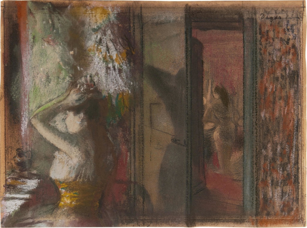 Loge d’actrices by Edgar Degas estimated at $669,100 (low) to $936,700 (high). Image courtesy of Sotheby's