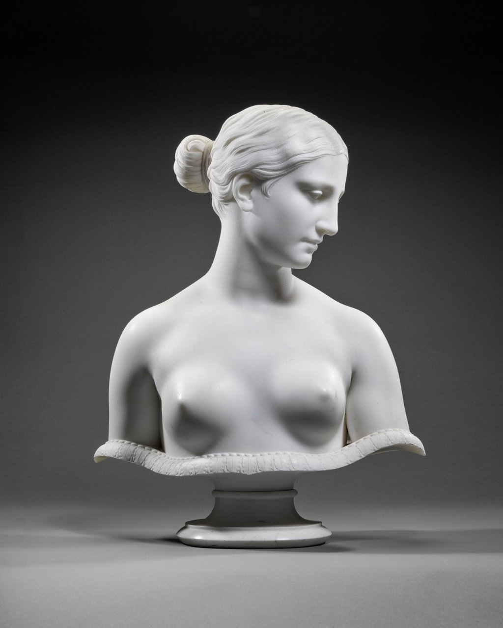 Bust of a Greek Slave by Hiram Powers sold for $110,100. Image courtesy of Sotheby's