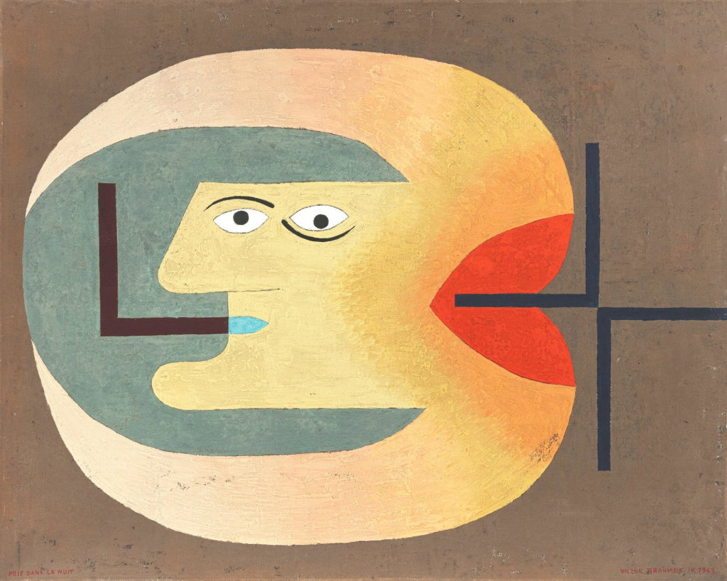 Pris dans la nuit by Victor Brauner estimated at $232,700 (low) to $349,000 (high). Image courtesy of Sotheby's