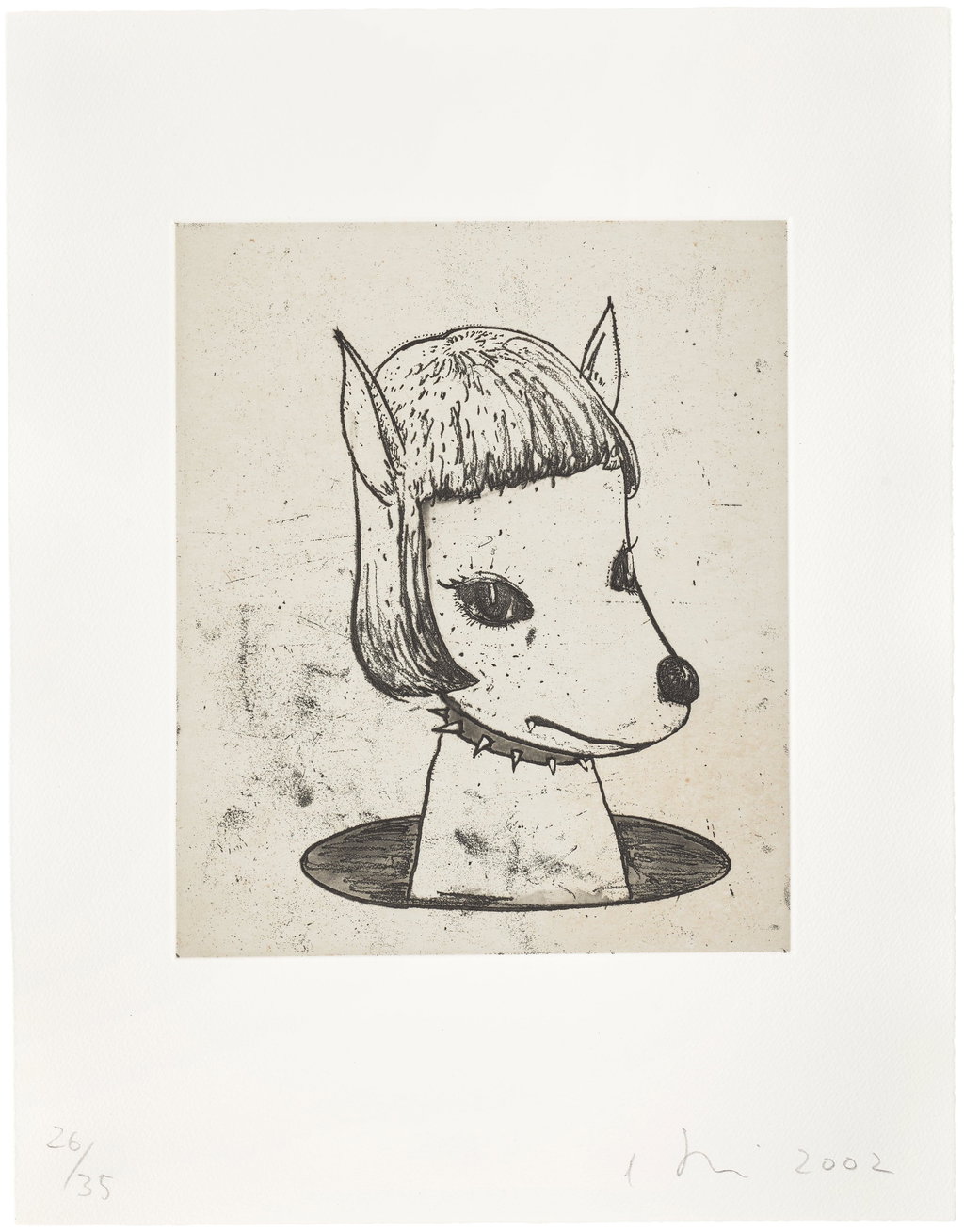 Spockie by Yoshitomo Nara sold for $24,300 (157% above estimate). Image courtesy of Phillips