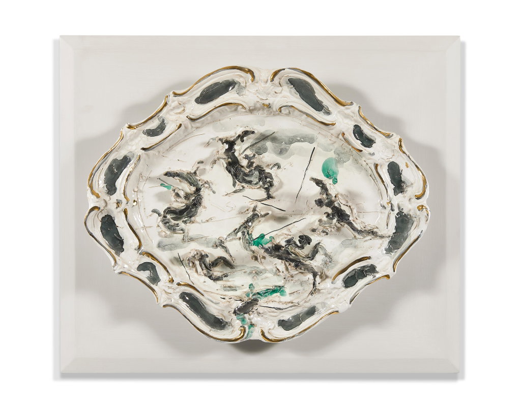 Battaglia by Lucio Fontana sold for $55,400. Image courtesy of Artcurial