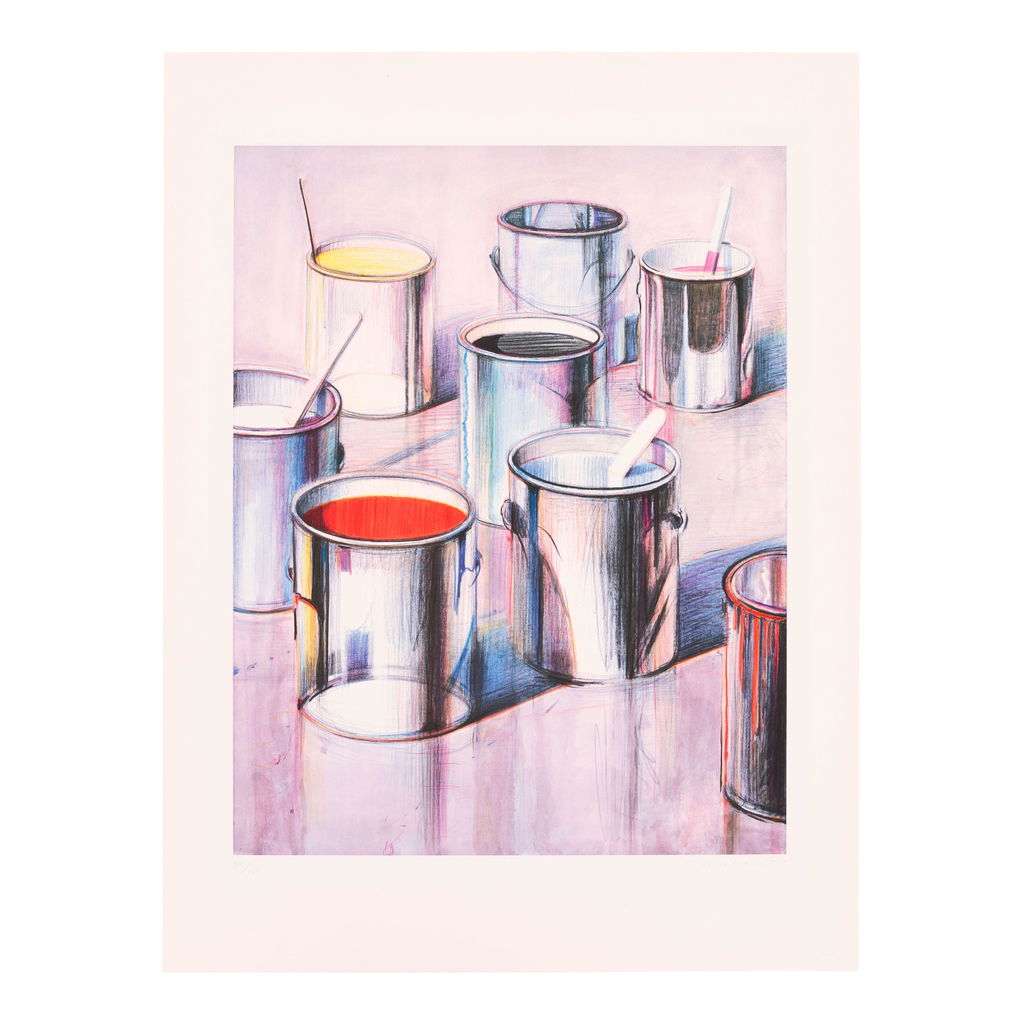 Paint Cans by Wayne Thiebaud sold for $30,700. Image courtesy of Bonhams