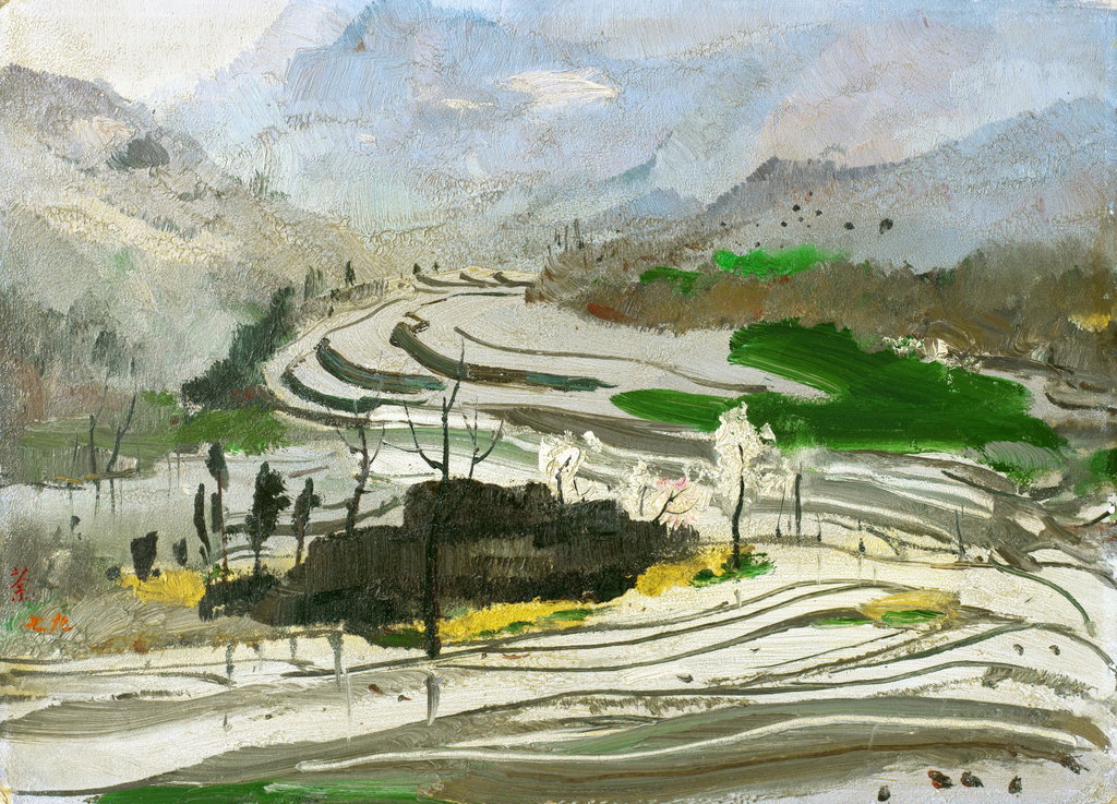 Rice paddies of Central Sichuan. Image courtesy of Christie's