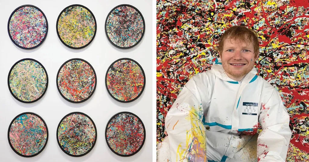 Ed Sheeran Showcases His Splatter Paintings for the First Time in London Exhibition