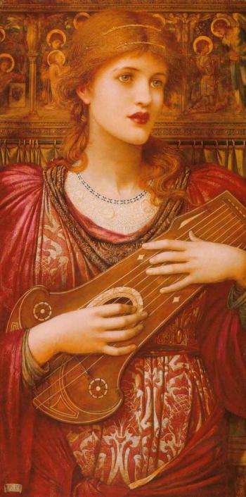 Music faintly dies away thy dear eyes dream that love will live for ave G F Bodley (1893). Sold for $870,400 in 2003. Image courtesy of Christie's
