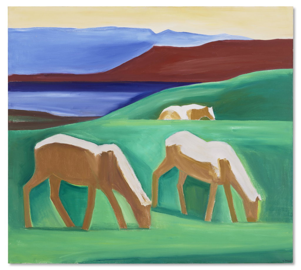 Three Sheep (1988). Sold for $43,800 in 2017. Image courtesy of Christie's