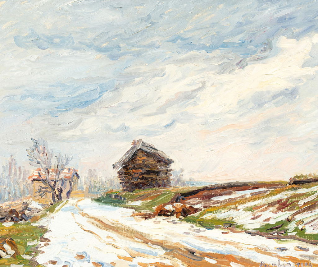Paysage d'hiver, Moret. Image courtesy of Sotheby's, Online