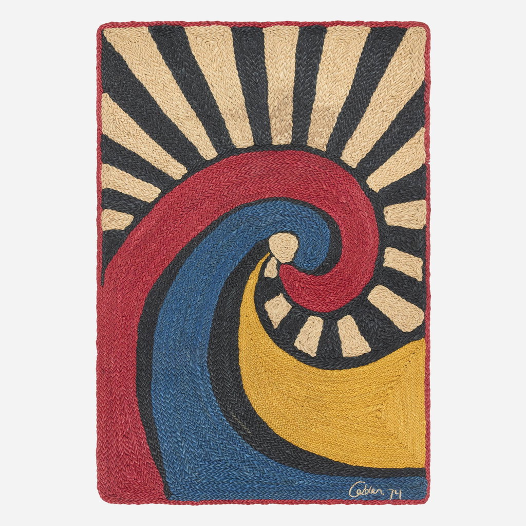 Swirl tapestry by After Alexander Calder sold for $38,400. Image courtesy of Rago