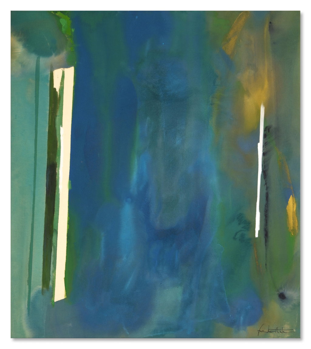 Return and Exit by Helen Frankenthaler estimated at $1.5m (low) to $2m (high). Image courtesy of Sotheby's